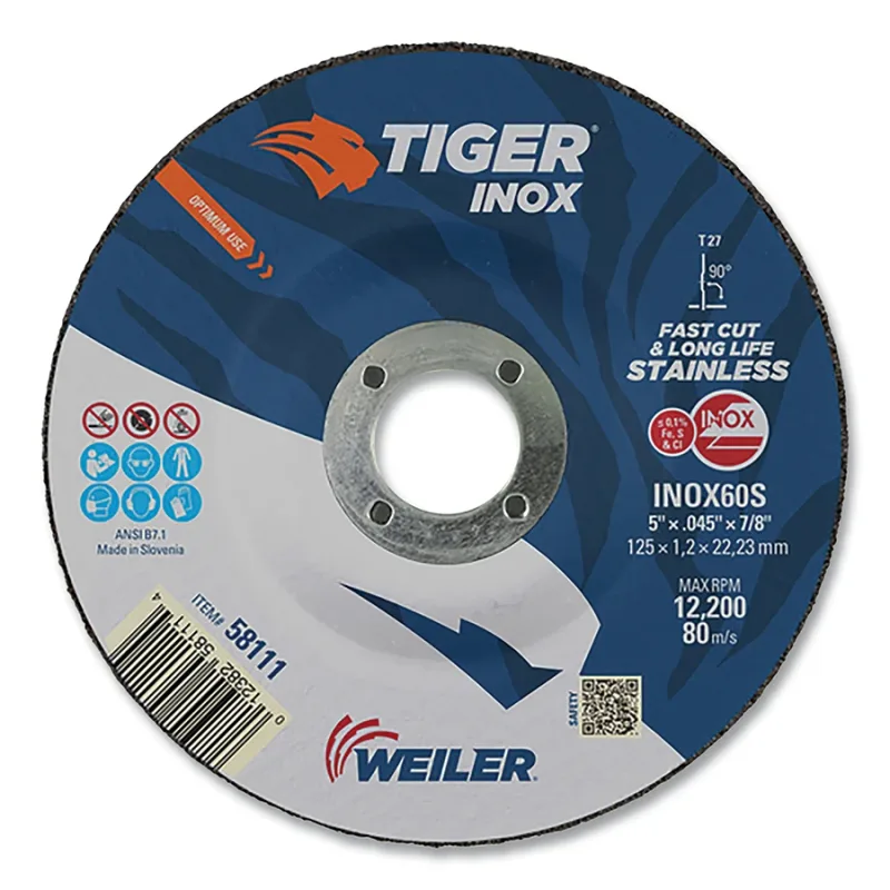 Tiger® INOX Thin Cutting Wheel, 5 in x .045 in , 7/8 AH
