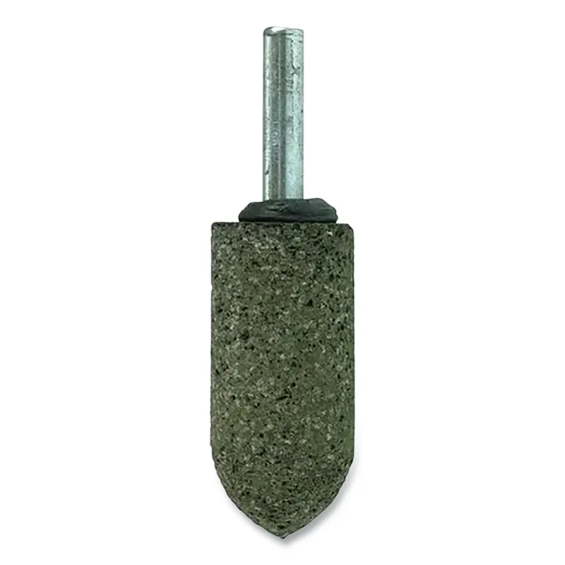 Tiger® Mounted Point, 7/8 in dia x 1/4 in dia Shank x 1-1/2 in L Shank, 24 Grit, Zirconia Alumina, A11, 10 EA/BX