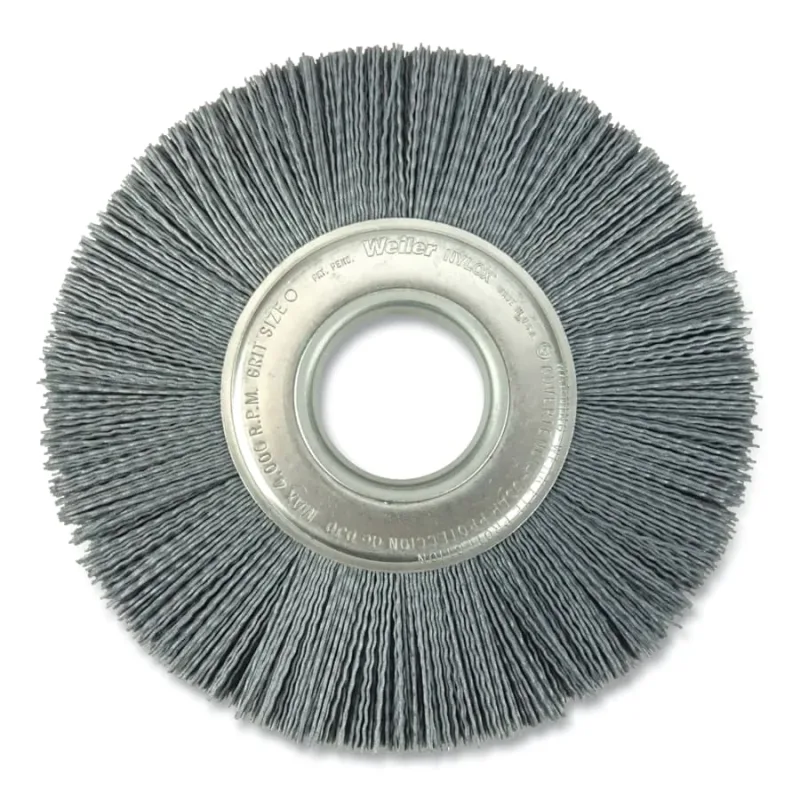 8 in Crimped Filament Nylox Wheel, 0.022/320SC Fill, 2 in Arbor Hole