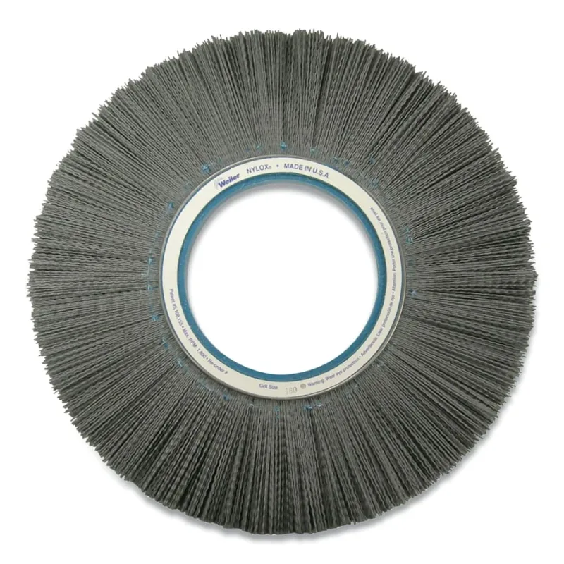 14 in Crimped Filament Nylox Wheel, 0.040/120SC Fill, 5-1/4 in Arbor Hole