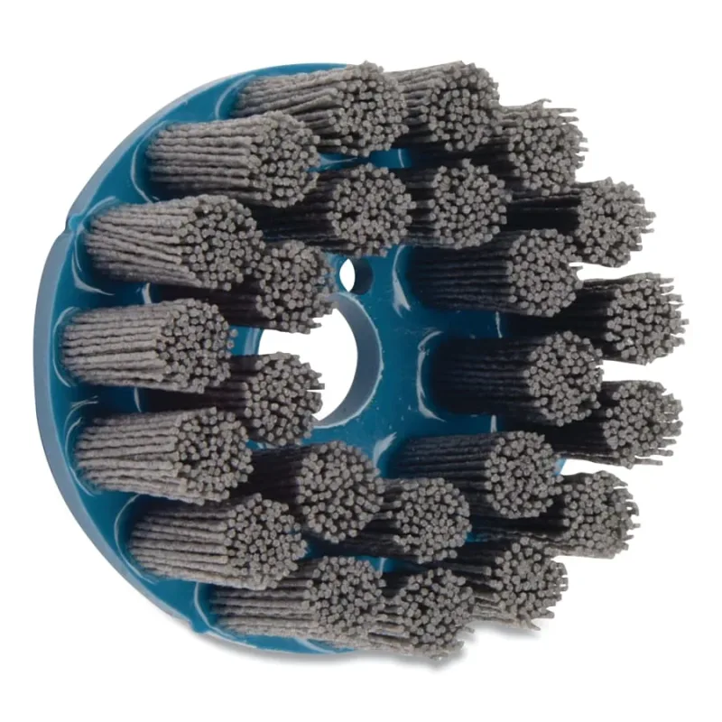 4 in Nylox Disc Brush, Crimped Filament, 0.040/80SC Fill, 7/8 in Arbor Hole