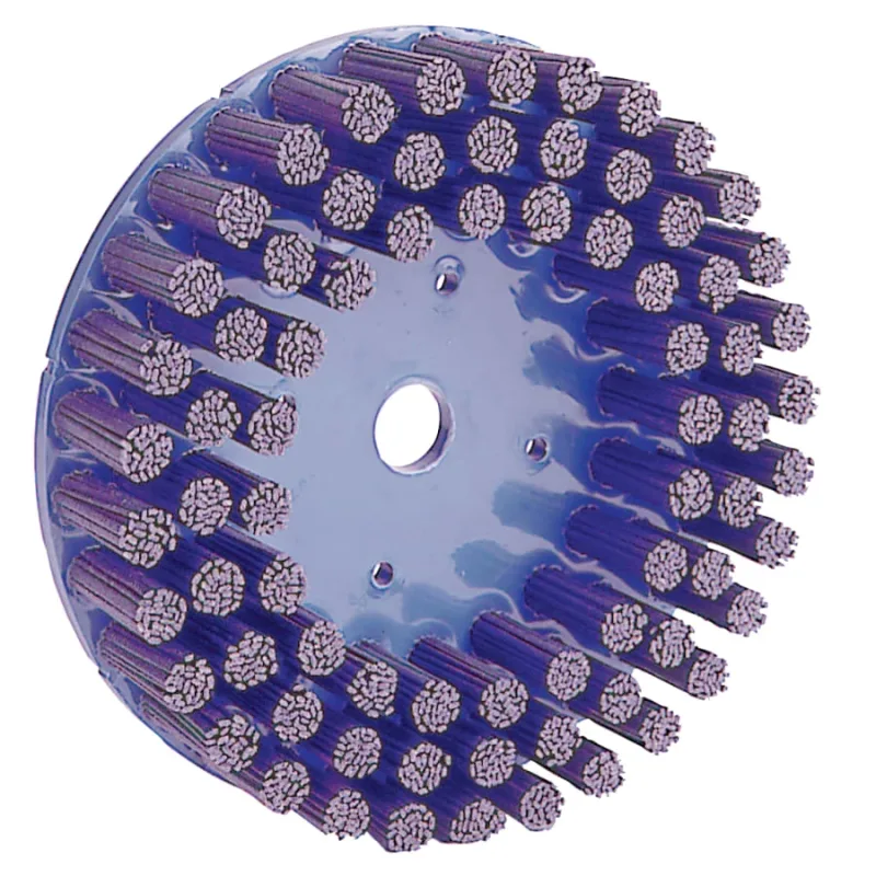 6 in Nylox Disc Brush, Rectangular Filament, 80SC Fill, 7/8 in Arbor Hole