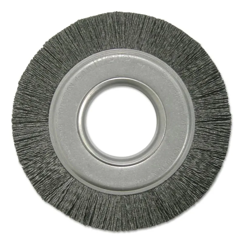 Composite Metal Hub Wheel Brushes, Ceramic, 6 in dia, 4000 RPM