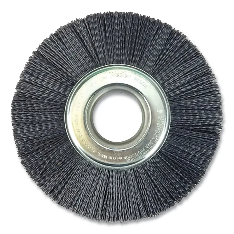 Burr-Rx™ Crimped Filament Wheel Brush, 8 in dia, 7/8 in W face, 4000 rpm