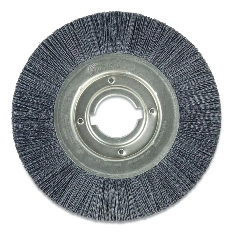 Burr-Rx 10 in Crimped Filament Wheel Brush, 0.055/80CG Fill, 2 in Arbor Hole