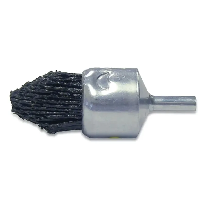 1 in dia FME-Compliant Black Nylox Controlled Flare End Brush, 0.035/80CG Crimped Fill