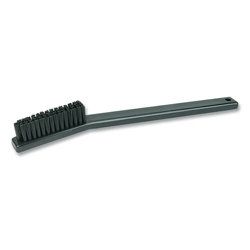 Small Hand Scratch Brushes, 6-1/2 in L, 4X15 Rows, Black Nylon Wire, Plastic Handle