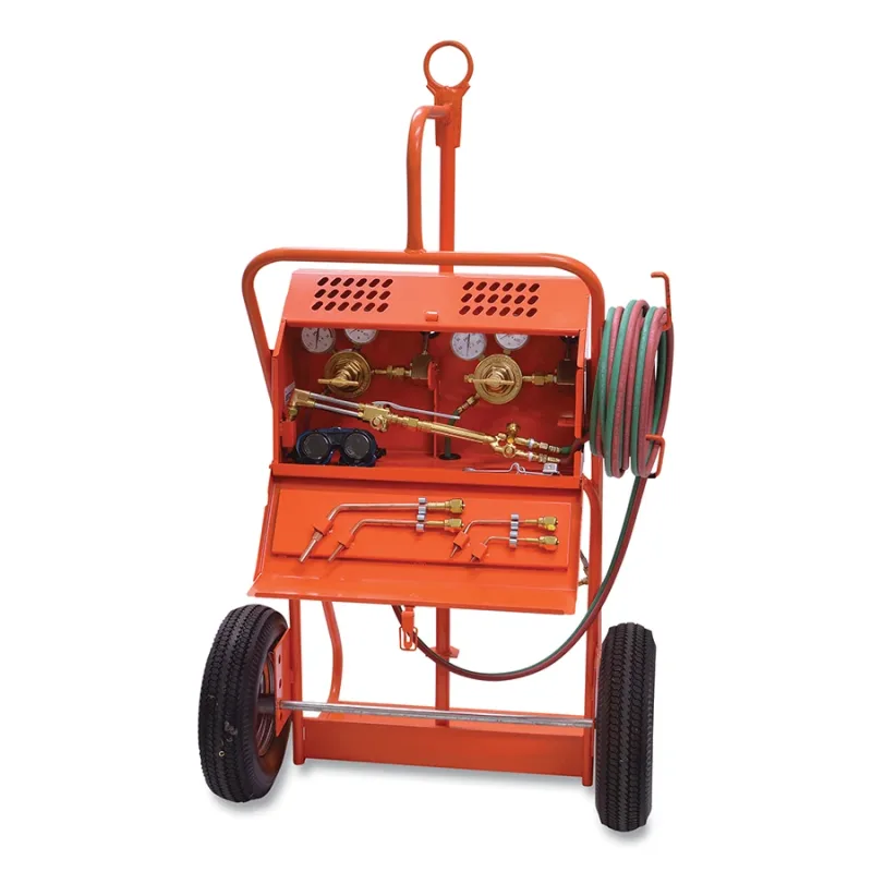 Rollin Roughneck V-Style Cutting and Welding Outfit, RV Series Regulators CGA510/CGA540, Heavy-Duty, Oxyacetylene