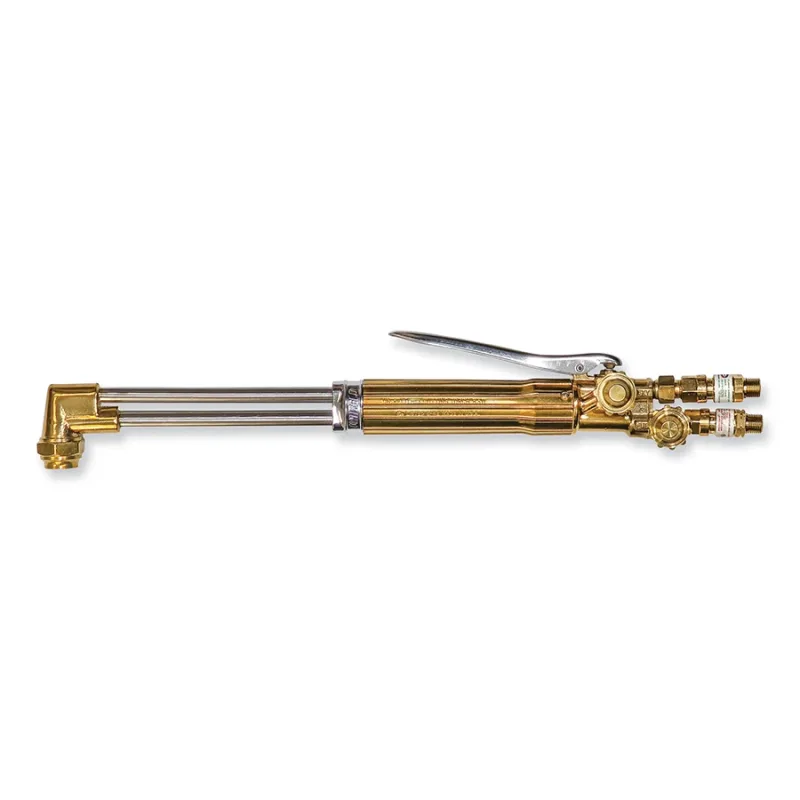 V-Style Hand Cutting Torch, 12 in Cutting Cap., 17 in L, Top Rear Lever, 90° Head Angle, with Flashback Arrestors