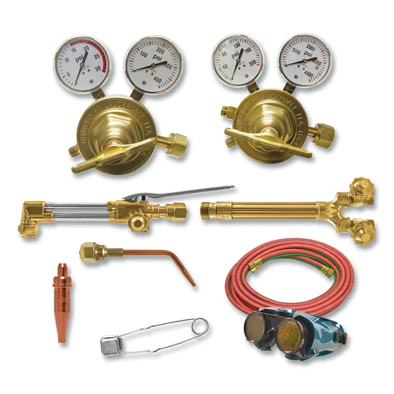 All-American V-Style Cutting and Welding Outfit, RV Series Regulators CGA300/CGA540, Heavy-Duty, Oxyacetylene