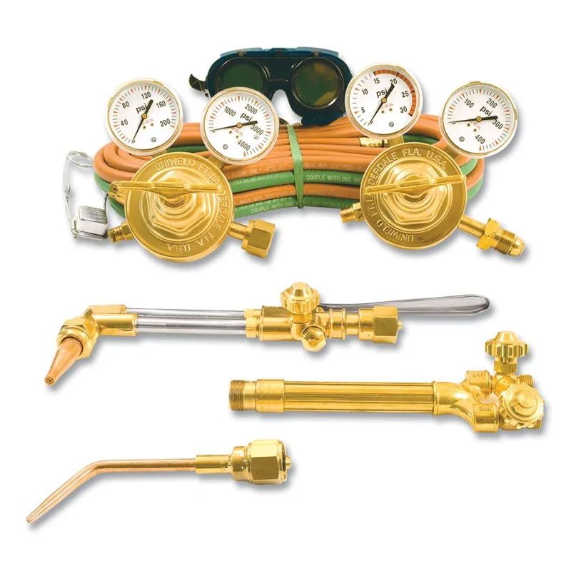 All-American V-Style Cutting and Welding Outfit, RV Series Regulators CGA510/CGA540, Heavy-Duty, Oxyacetylene