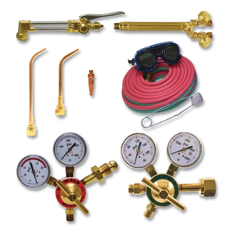 All-Trades II V-Style Cutting and Welding Outfit, MR82 Series Regulators CGA300/CGA540, Med-Dty, Oxyacetylene