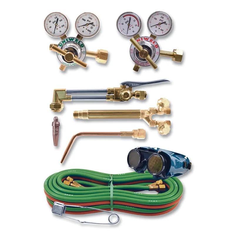 All-American V-Style Cutting and Welding Outfit, RUH82 Series Regulators CGA300/CGA540, Medium-Duty, Oxyacetylene