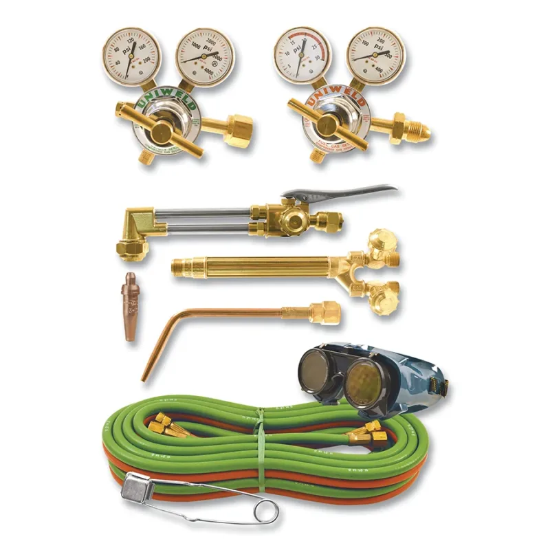 All-American V-Style Cutting and Welding Outfit, RUH82 Series Regulators CGA510/CGA540, Medium-Duty, Oxyacetylene