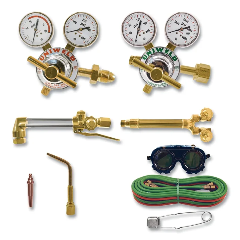 All-American A-Style Cutting and Welding Outfit, RV Series Regulators CGA510/CGA540, Medium-Duty, Oxyacetylene