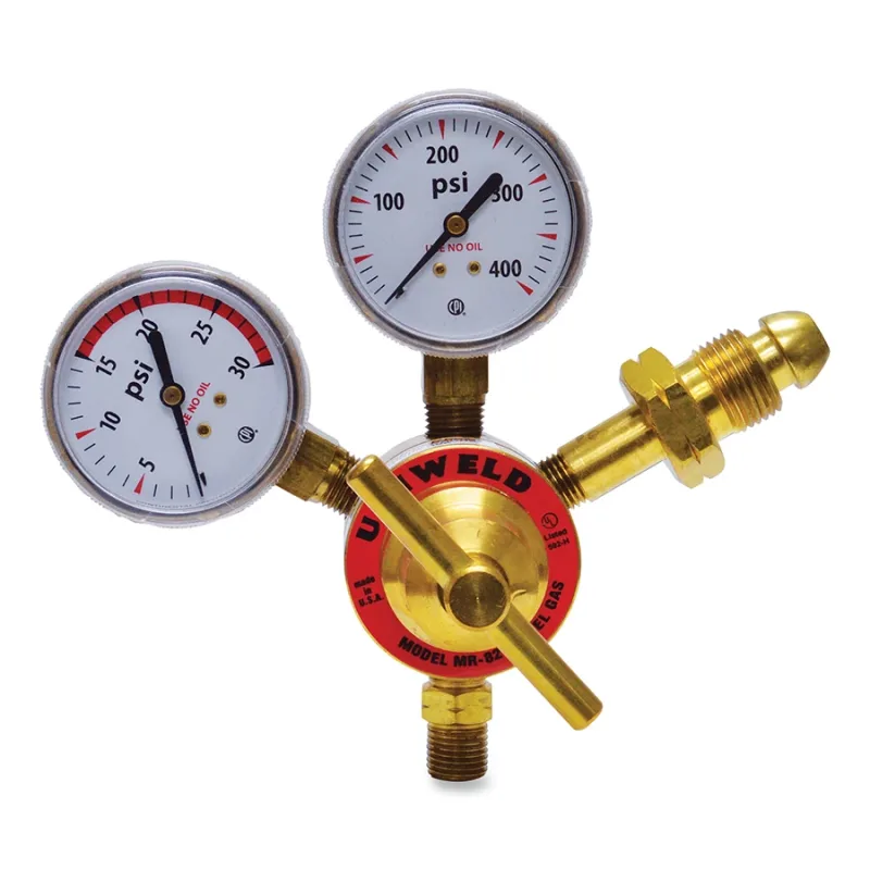 Single Stage Regulator - MR82 Series, Acetylene, CGA 510, 2 to 15 psig Delivery, 3000 psig Inlet