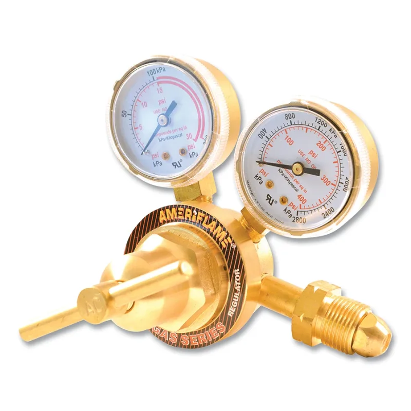 V-Style Single-Stage Medium-Duty Gas Pressure Regulator, Acetylene/Propane Gas
