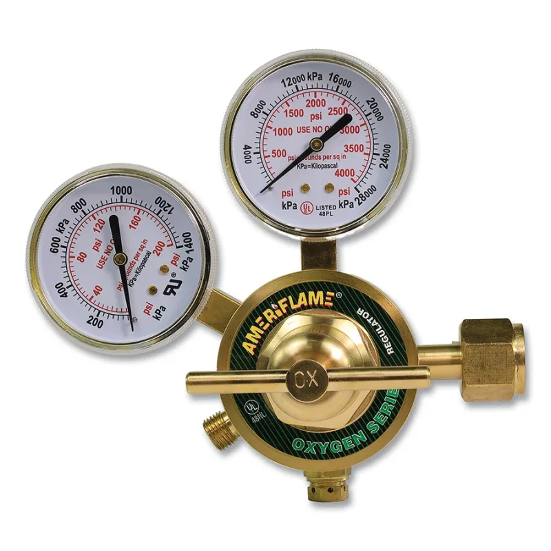 Heavy/Medium-Duty Single-Stage Oxygen Regulator, Medium-Duty, 2 in Display Dial
