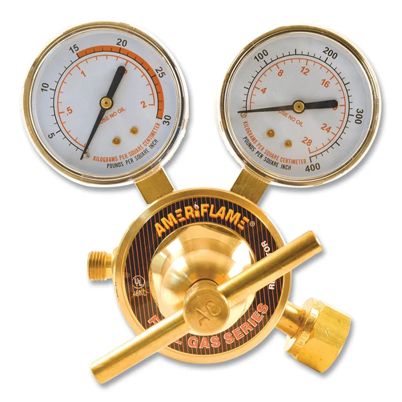 V-Style Heavy-Duty Single Stage Industrial Gas Pressure Regulator, Acetylene