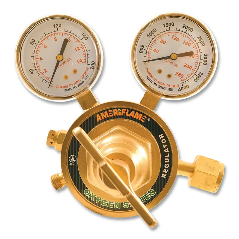 Heavy/Medium-Duty Single-Stage Oxygen Regulator, Heavy-Duty, 2.5 in Display Dial