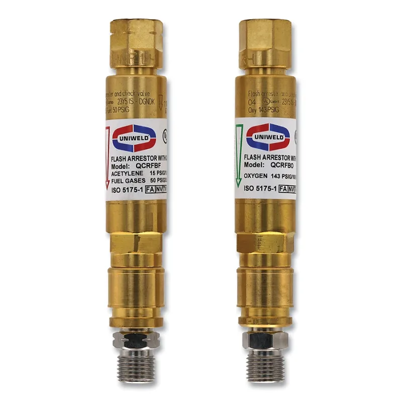 Flashback Arrestor, Fuel/Oxygen, Non-Filtered QC Regulator Set, 9/16 in-18 (B)