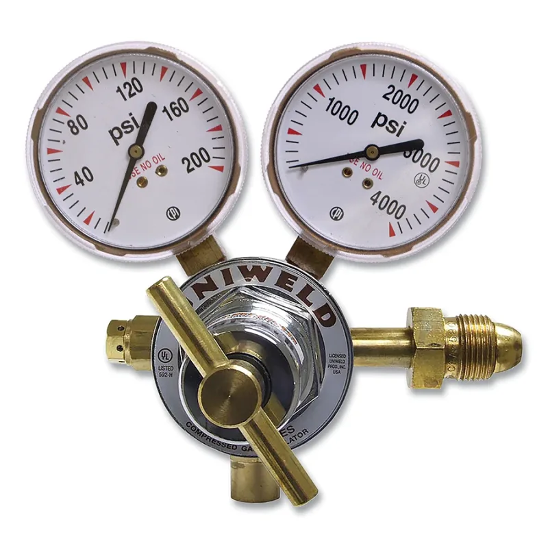 Single Stage Regulator - RUH83 Series, Helium, CGA 580, 5 to 125 psig Delivery, 3000 psig Inlet