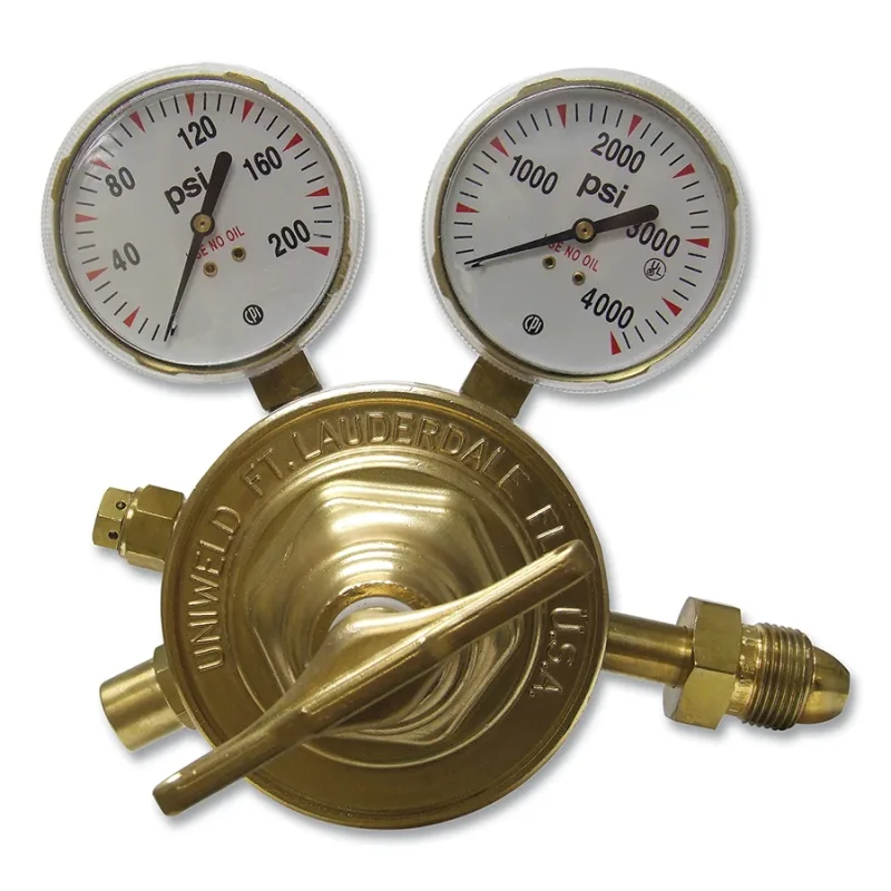 Single Stage Regulator - RV80 Series, Helium, CGA 580, 5 to 125 psig Delivery, 3000 psig Inlet