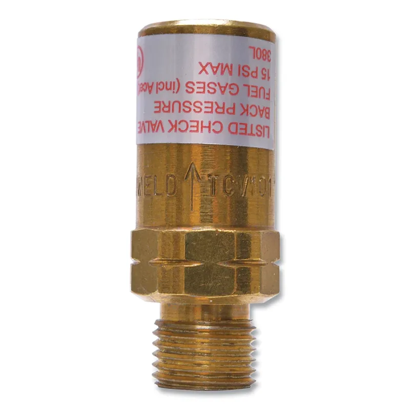 Check Valve, Torch, Natural Gas, 9/16 in to 18 in Thread Size, "B" Connection, Single