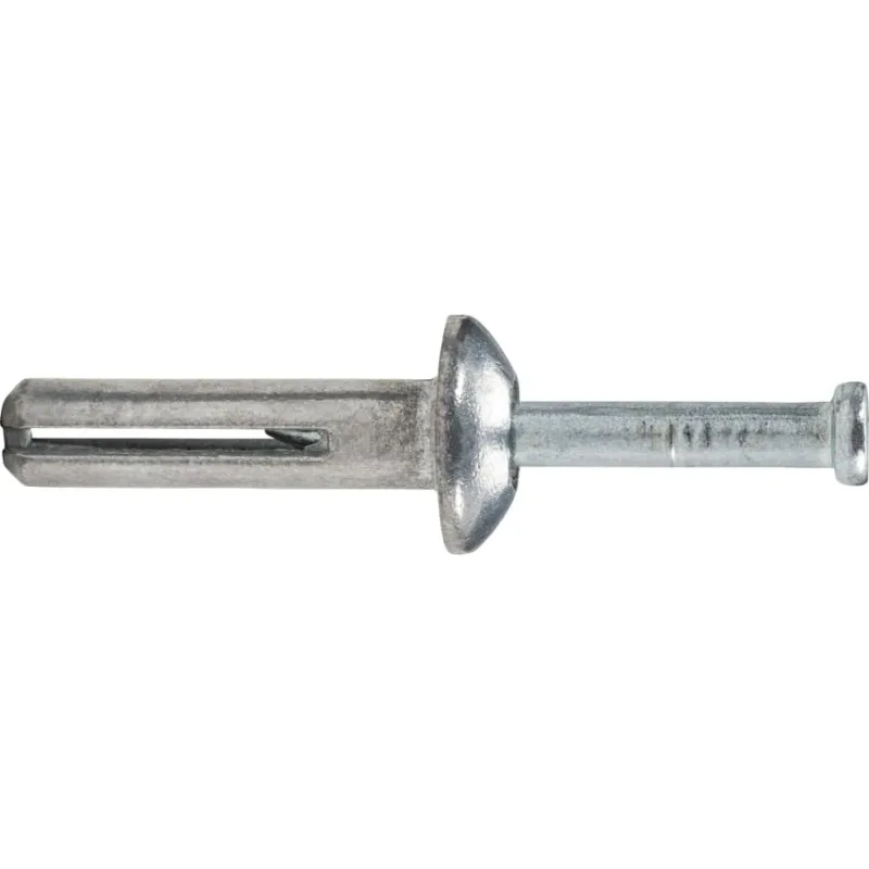 Zamac Nailin® Mushroom Head Nail Drive Anchor, 1/4 in x 2 in