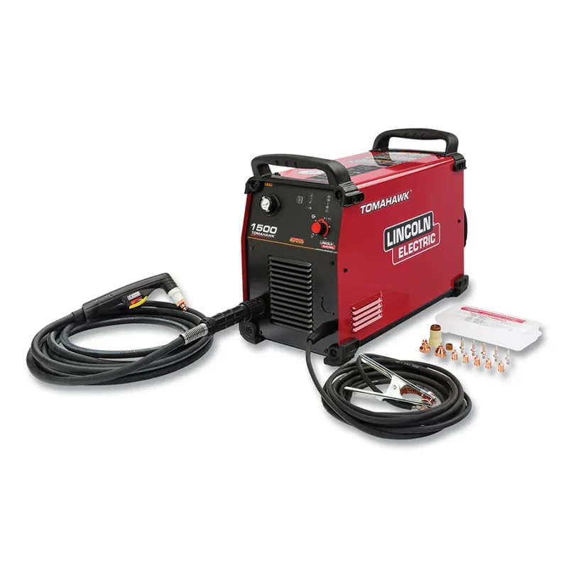 Tomahawk® 1500 Plasma Cutter, 100 A, 200 V to 230 V, 1-1/4 in Max Cutting Cap, Includes Torch/Accessories/Consumables