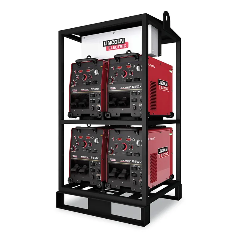 Flextec® 650X Multi-Process Welder with CrossLinc™ 4-Pack Rack, 815 A, 380 to 575 V