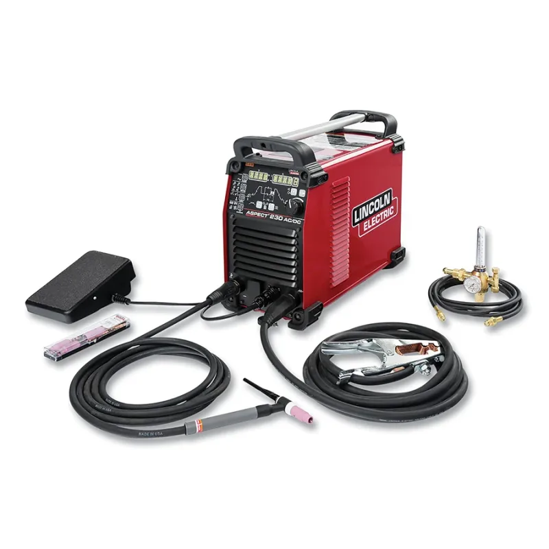 Aspect® 230 AC/DC Air-Cooled One-Pak® TIG Welder, 150 A, Single-/Three-Phase
