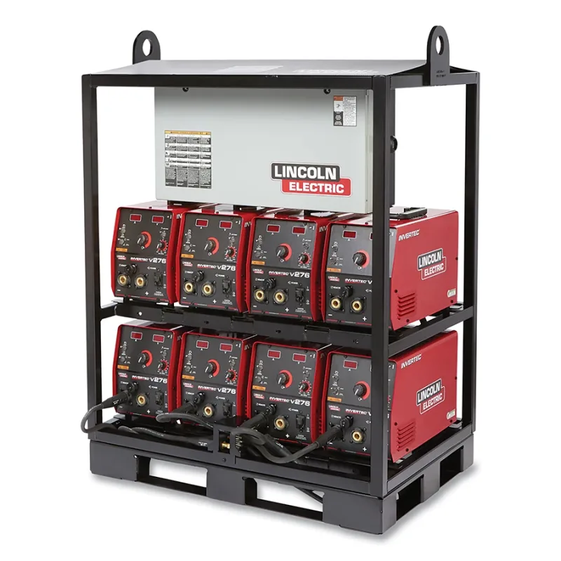 Invertec® V276 Pack Rack, 8-Pack, Tweco® Power Source, GTAW, SMAW, 3-Phase