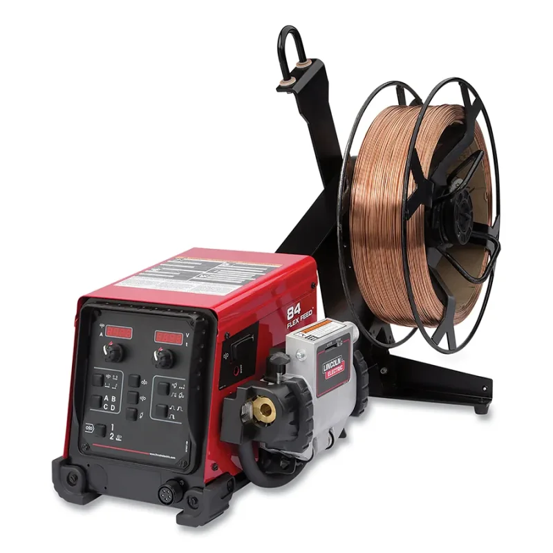 Flex Feed® 84 Single Bench Wire Feeder, 600 A, with Heavy Duty Wire Reel Stand, 24 to 42 V