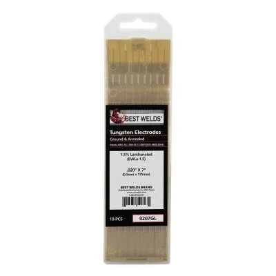 1.5%anthanated Tungsten Electrode, 0.020 in x 7 in, 10 PK