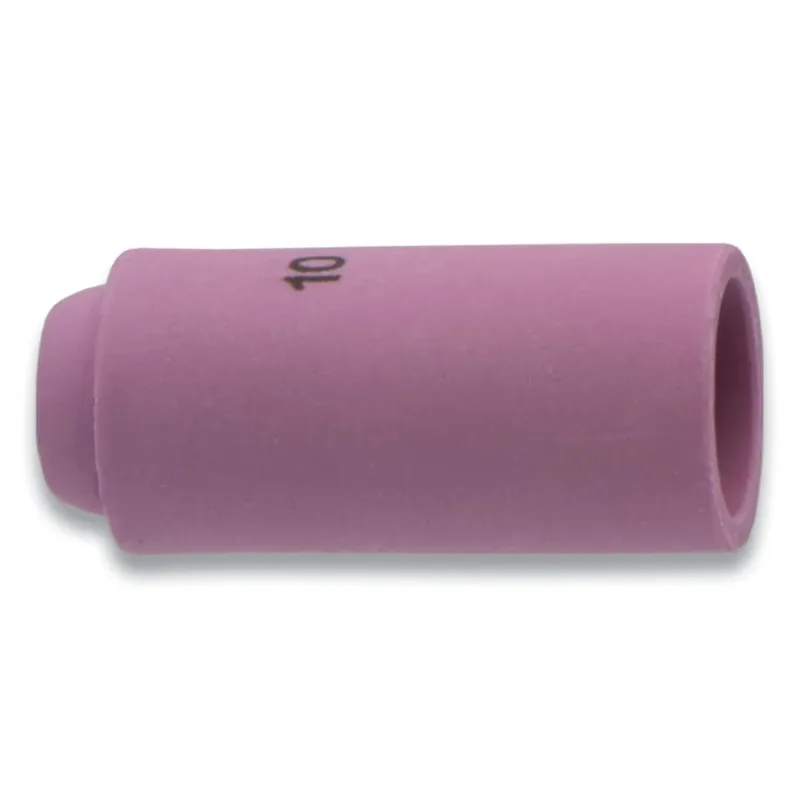 Alumina Nozzle TIG Cup, 5/8 in, Size 10, For Torch 17, 18, 26, Standard, 1-7/8 in