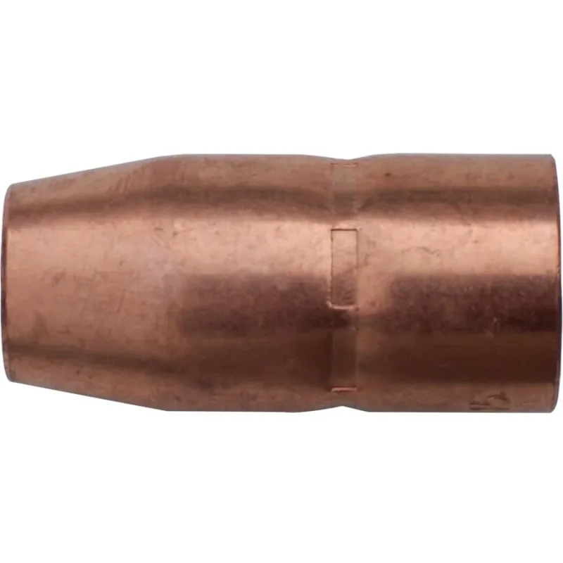 MIG Gun Nozzle, 1/2 in Bore, Miller® Style, Flush, Copper