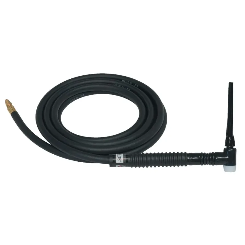 17FMT TIG Torch Package, Air Cooled, 150 A, Flex Head, 1-Pc 12.5 ft Cable, Rubber