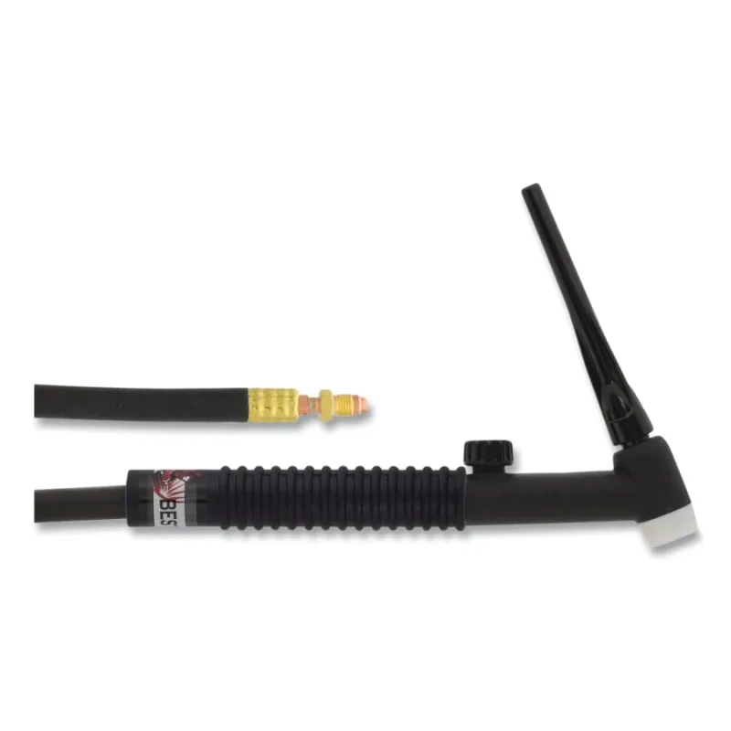 17FV TIG Torch Package, Air Cooled, 150 A, Flex Head with Valve, 1-Pc 25 ft Cable, Rubber