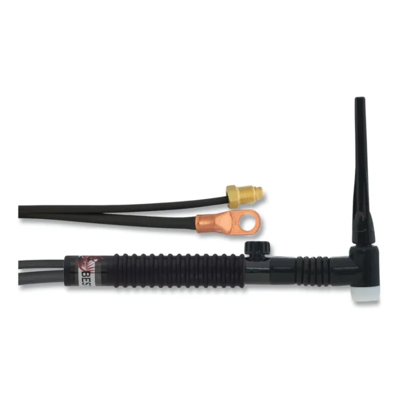 17FVMT TIG Torch Package, Air Cooled, 150 A, Flex Head with Valve, 2-Pc 12.5 ft Cable, Vinyl
