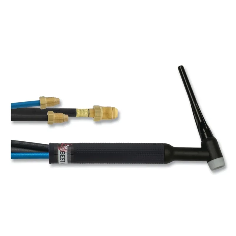 18F TIG Torch Package, Water Cooled, 350 A, Flex Head, 1-Pc 25 ft Cable, Braided Rubber