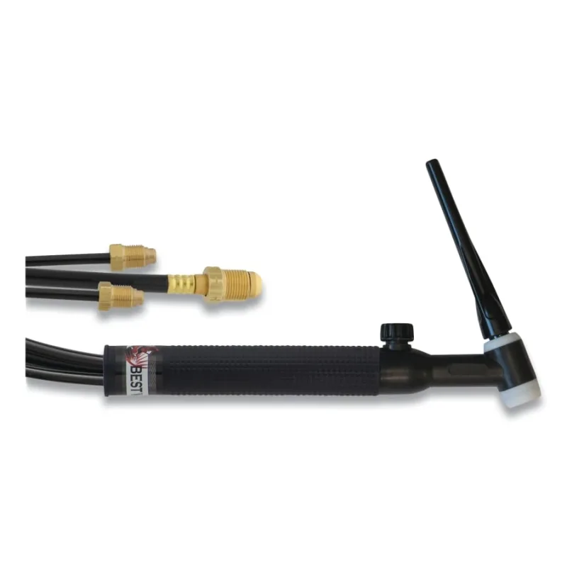 18V TIG Torch Package, Water Cooled, 350 A, Rigid Head with Valve, 25 ft Cable, Vinyl