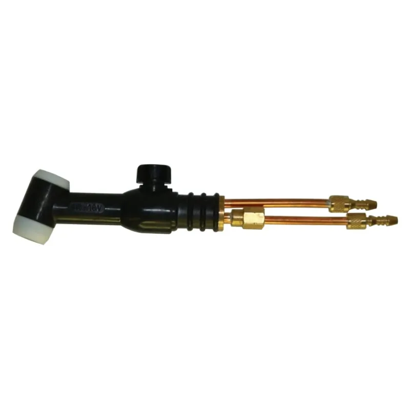 TIG Torch Body, Water Cooled, 350 A, Rigid Head with Valve, For 18 Torch