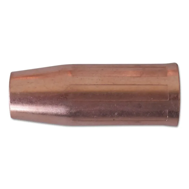 MIG Gun Nozzle, 1/2 in Bore, Flush, Tweco® Style 21, Self-Insulated, Copper
