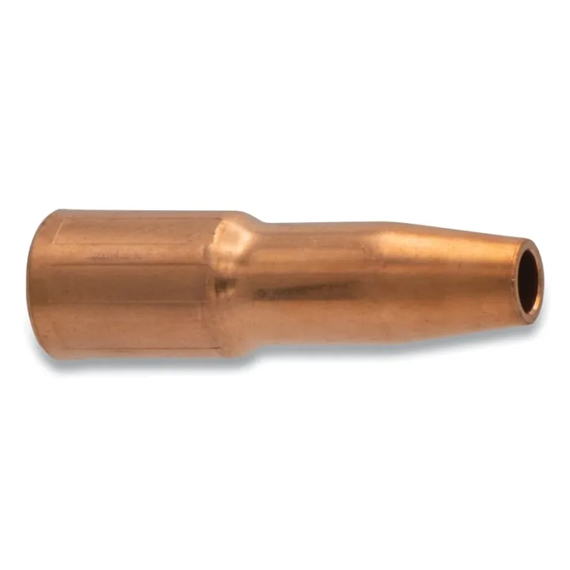 MIG Gun Nozzle, 3/8 in Bore, Flush, Tweco® Style 23, Self-Insulated, Copper