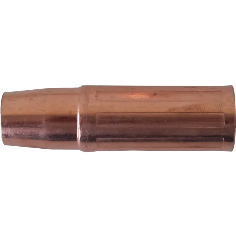 MIG Gun Nozzle, 1/8 in Recess, 1/2 in Bore, Tweco® Style 23, Self-Insulated, Copper