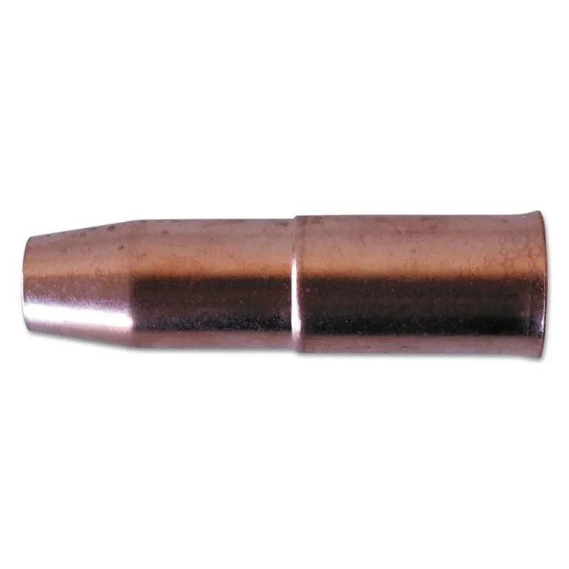 MIG Gun Nozzle, 1/2 in Bore, 1/8 in Recess, Tweco® Style 24A, Short Stop, Copper