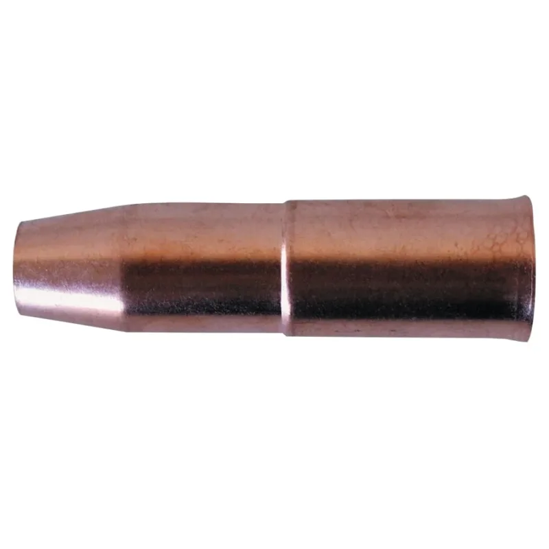 MIG Gun Nozzle, 1/2 in Bore, 1/8 in Recess, Tweco® Style 24CT, Coarse Thread, Copper