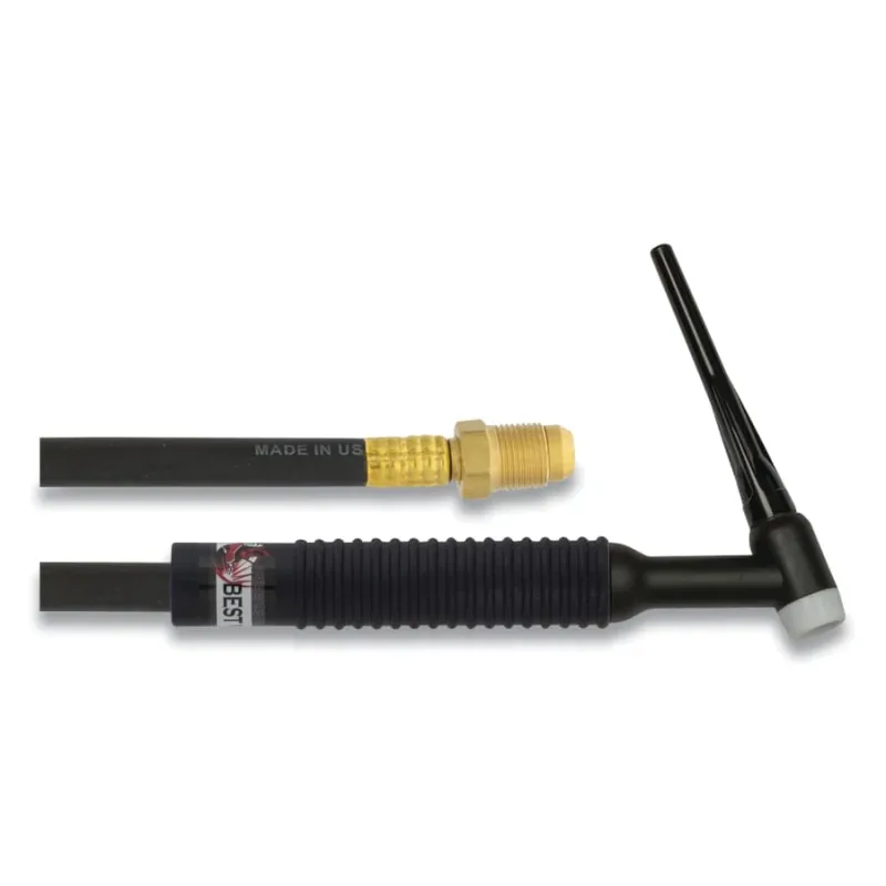 26 TIG Torch Package, Air Cooled, 200 A, Rigid Head, 25 ft Cable, Rubber