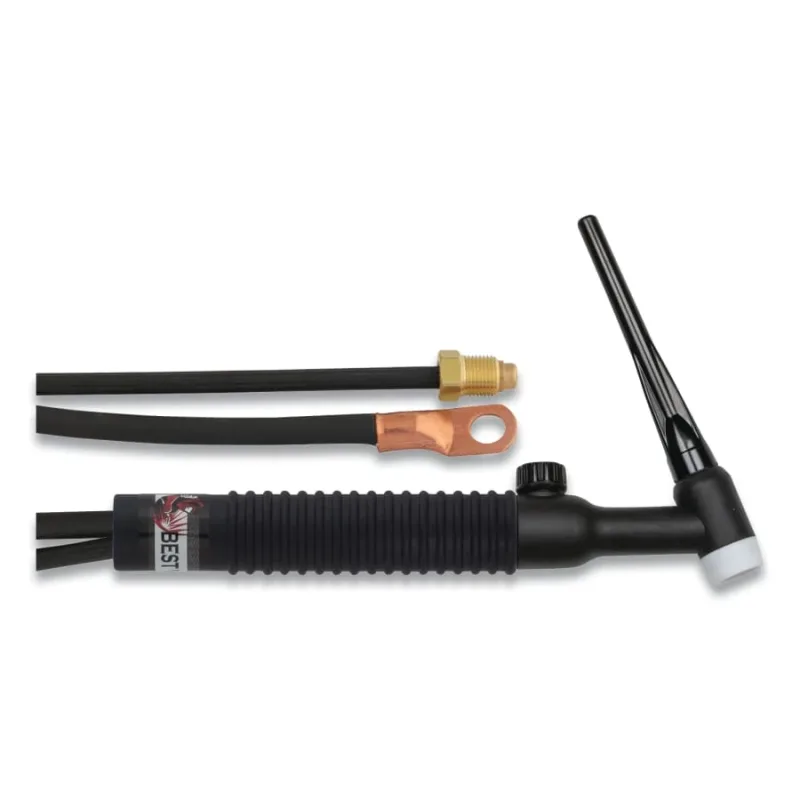 26FV TIG Torch Package, Air Cooled, 200 A, Flex Head with Valve, 2-Pc 25 ft Cable, Vinyl